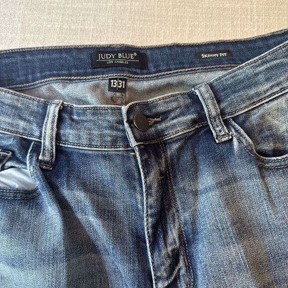 Judy Blue Jeans Womens 13/31 Blue High Rise Skinny Fit Stretch JB82190LT (31x29) - Picture 7 of 12